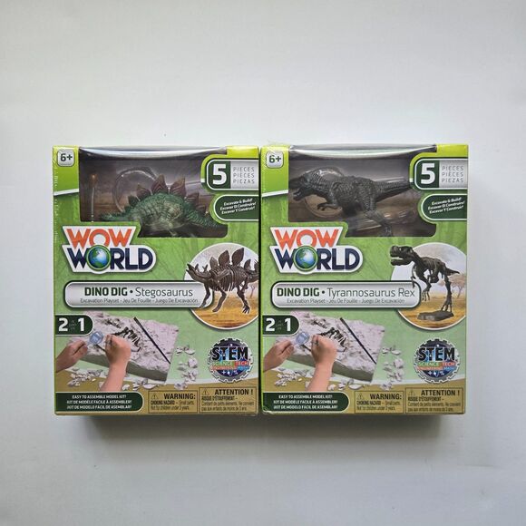WOW World Dino Dig Bundle 5 Pc Excavation Fossil Playset STEM Model Kit Toy - Picture 5 of 5